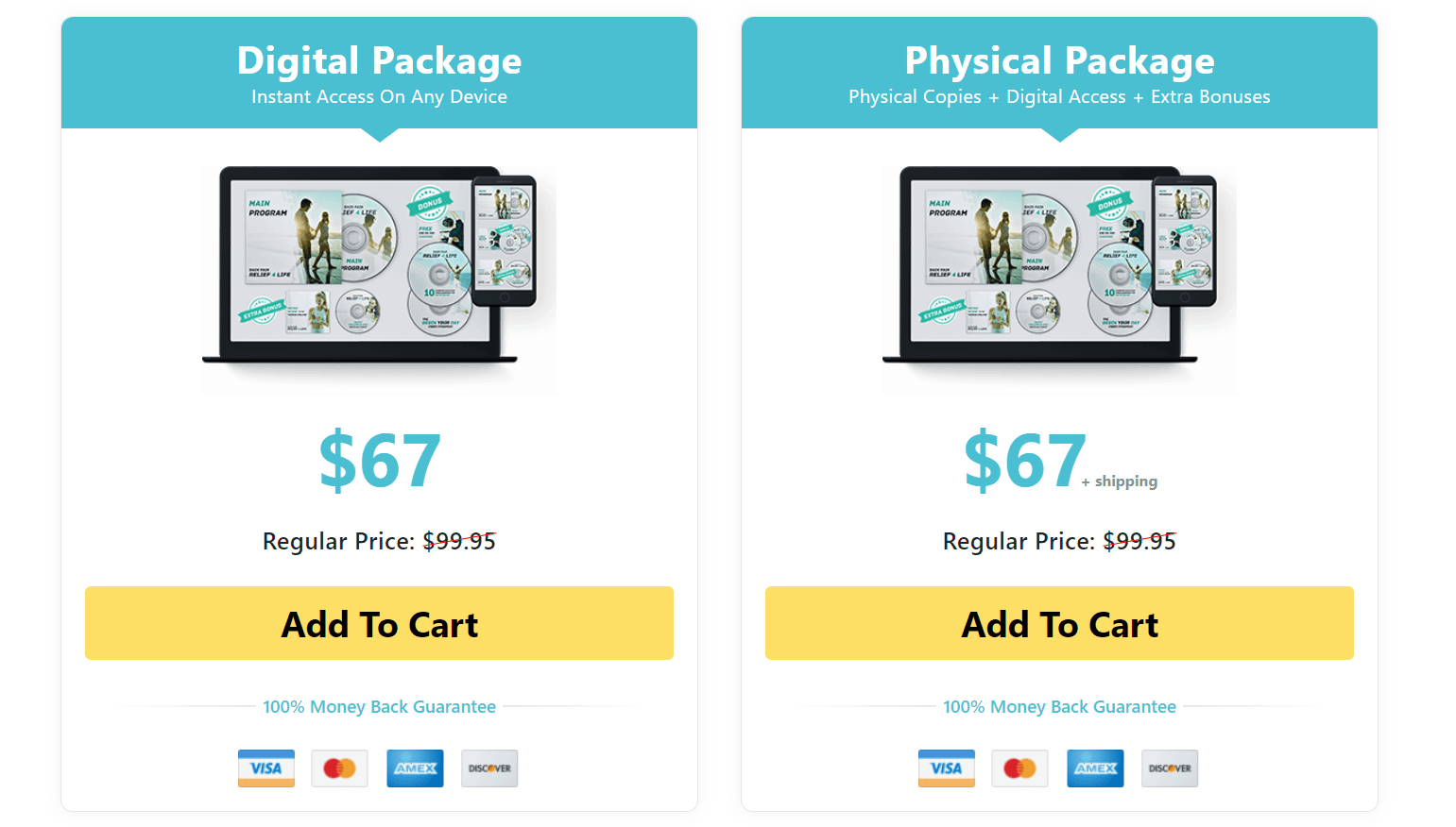 My Back Pain Coach pricing