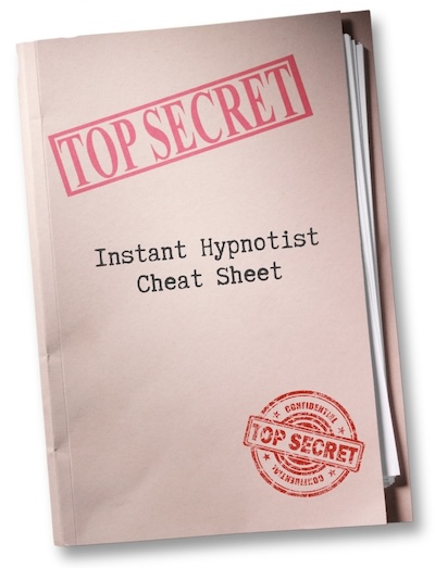 Free Instant Hypnotist Cheat Sheet pricing